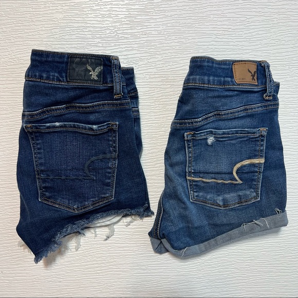 American Eagle Outfitters Pants - American Eagle Denim Jean Short Bundle | Super Stretch Hi-Rise Shortie Shorts